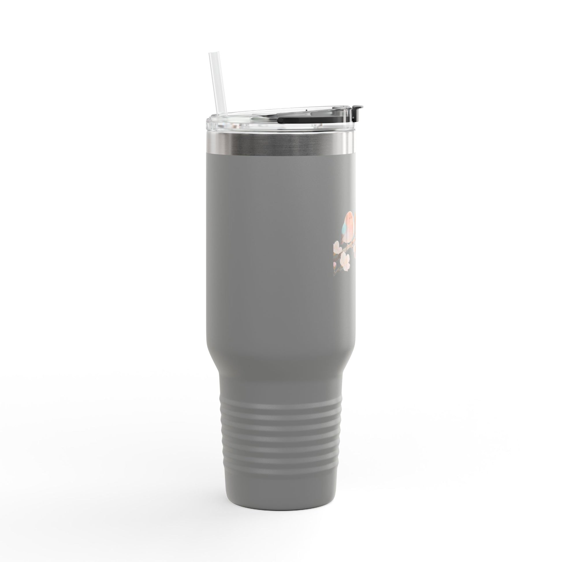 Charming Birds Insulated Travel Mug, 40oz - Perfect for Travel, Eco-Friendly Sips, Bird Lover Gift, Daily Hydration, Unique Coffee Tumbler