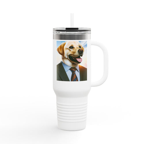 Dog Lover Insulated Travel Mug, Unique Travel Tumbler for Coffee/Tea, Gift for Pet Owners, Fun Office Mug, 40oz