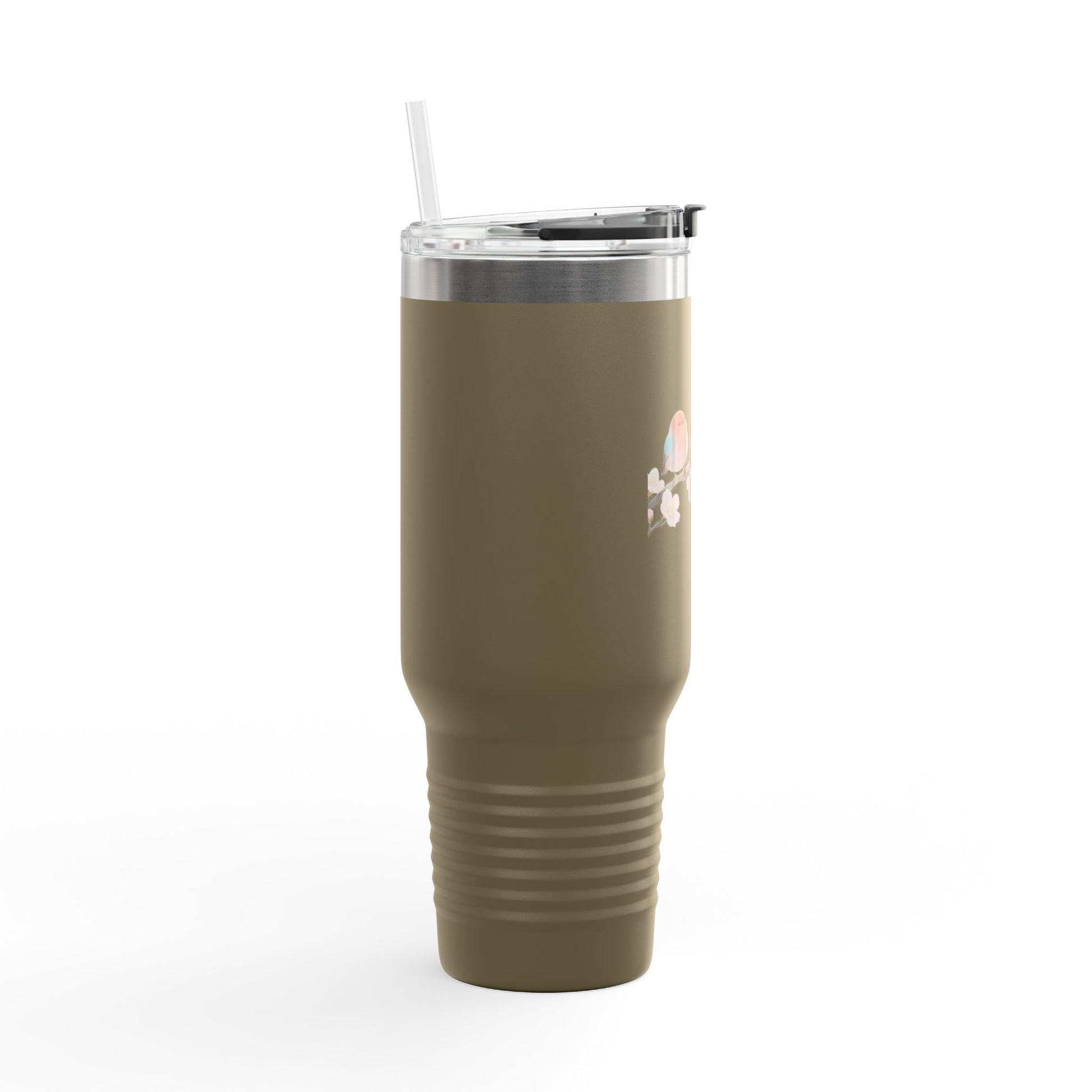 Charming Birds Insulated Travel Mug, 40oz - Perfect for Travel, Eco-Friendly Sips, Bird Lover Gift, Daily Hydration, Unique Coffee Tumbler